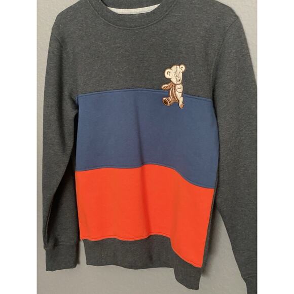 Bear The Beams Long Sleeve Grey Blue Orange Stripe Sweater Sweatshirt Boys Xl - Picture 4 of 9
